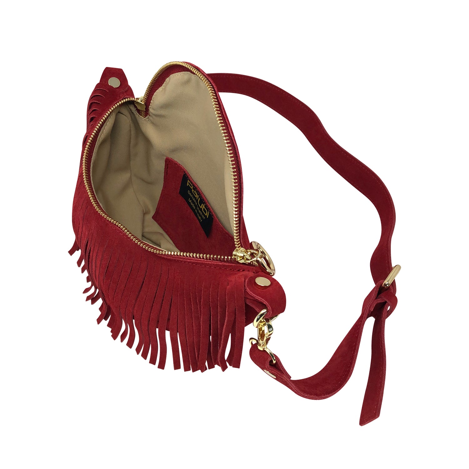 Marsupio Donna con Tracolla / Cintura, In Vera Pelle, Made In Italy, Modello Zelda Parubi - vista 17