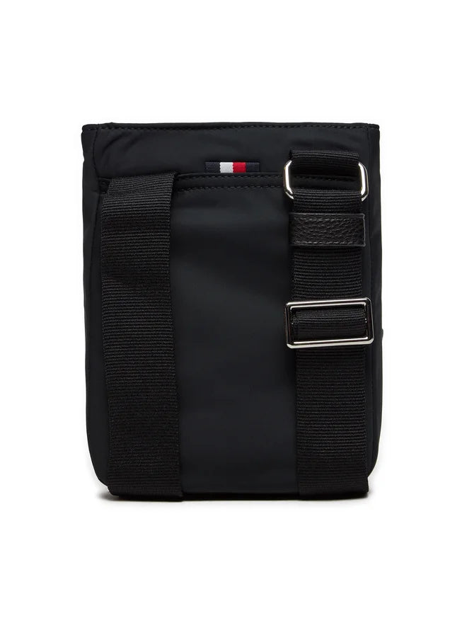 TOMMY HILFIGER Borsello Uomo Nero con Tracolla Regolabile e Logo