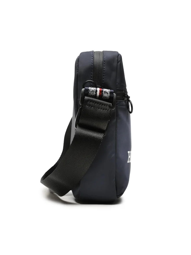 TOMMY HILFIGER Borsello Uomo Blu con Tracolla Regolabile e Logo