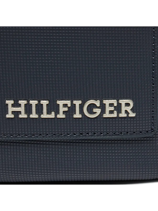 TOMMY HILFIGER Borsello Uomo Blu con Tracolla Regolabile e Logo