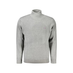 Norway 1963 Jersey Gris Negro Cuello Alto con Bordado y Logo