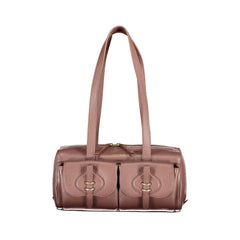 Coccinelle Borsa a Spalla Pelle Donna Marrone Stampa Logo