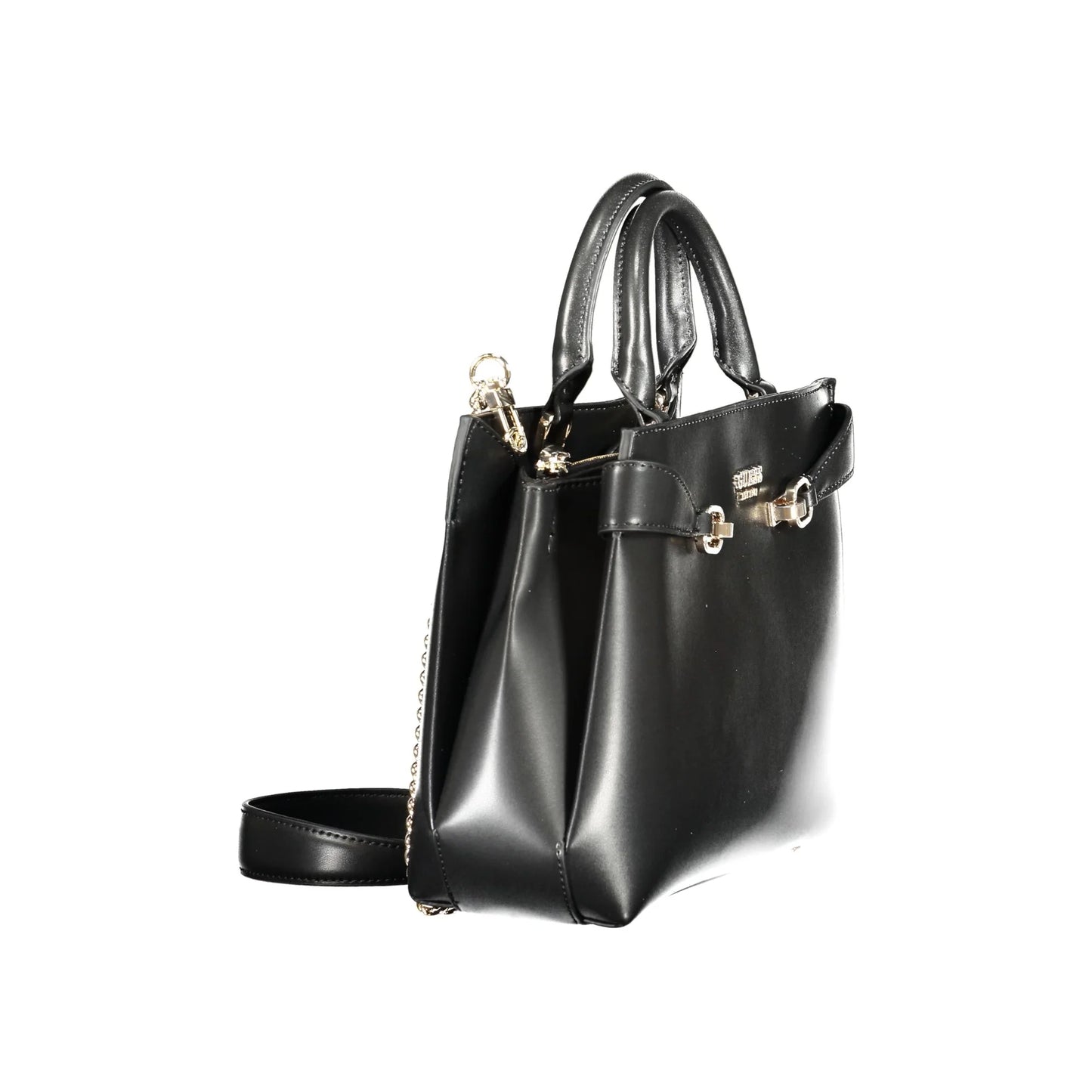 Guess Jeans Borsa a Tracolla Donna Nera Dettagli a Contrasto Borse nero - vista 3