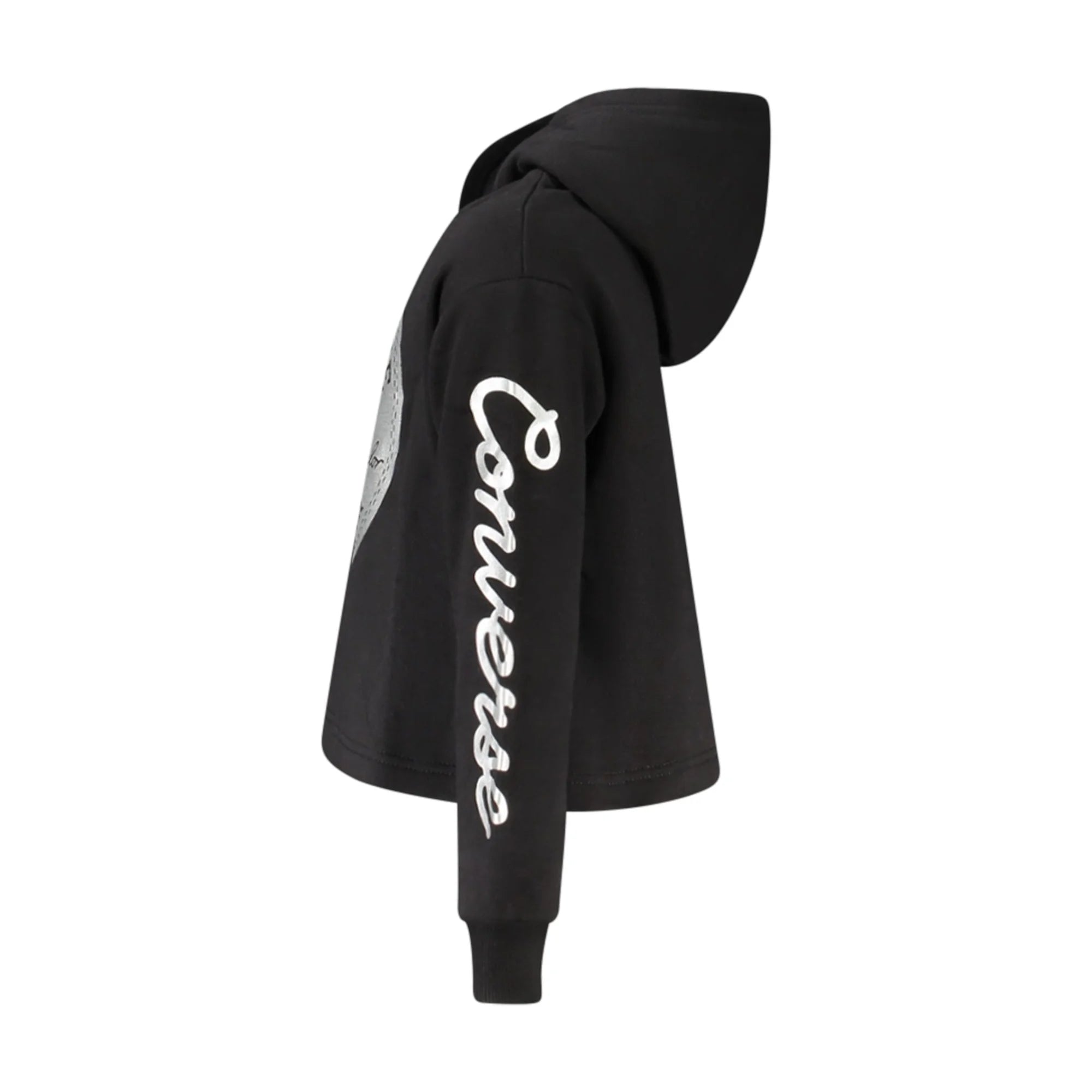 CONVERSE FELPA SENZA ZIP BAMBINA NERO