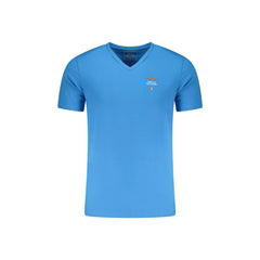 Aeronautica Militare T-Shirt Uomo Azzurra Scollo V Cotone Stampa