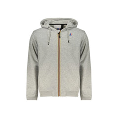 K-Way Felpa Maniche Lunghe Uomo Grigia con Zip e Logo