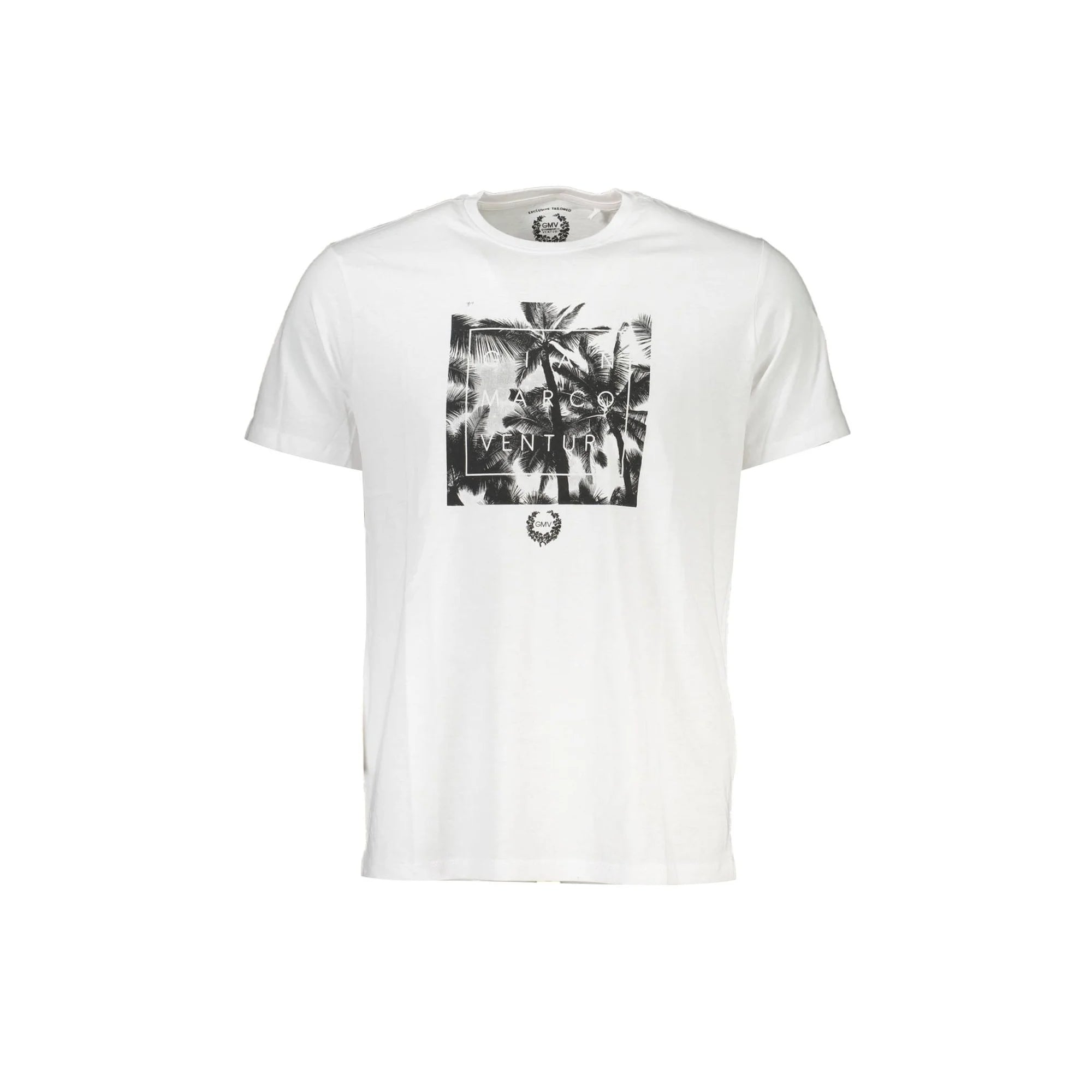 Gian Marco Venturi T-Shirt Maniche Corte Uomo Bianca Stampa Logo Bianco - foto prodotto