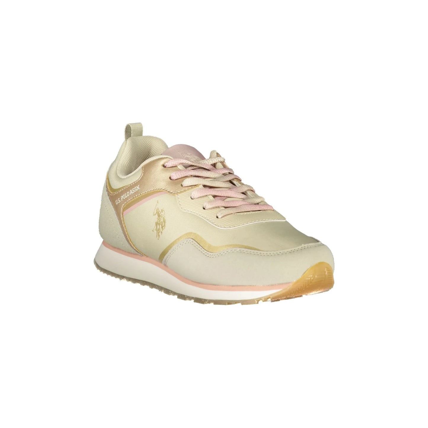 U.S. POLO ASSN. Scarpe Sportive Donna Beige con Lacci a Contrasto Sneakers - vista 3