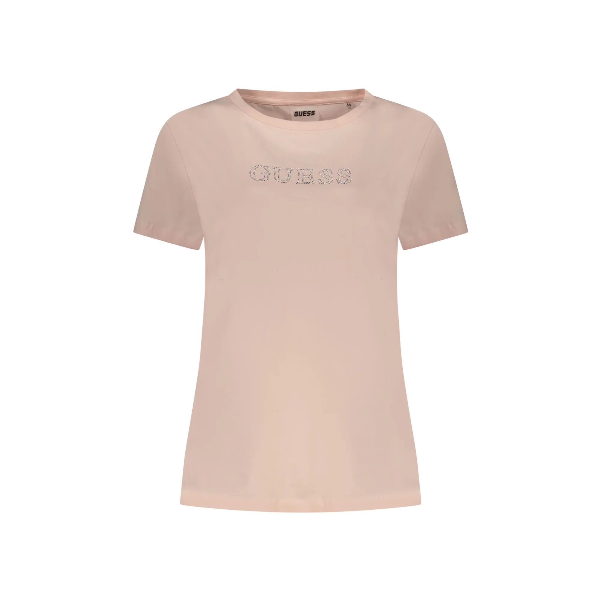 GUESS JEANS T-SHIRT MANICHE CORTE DONNA ROSA