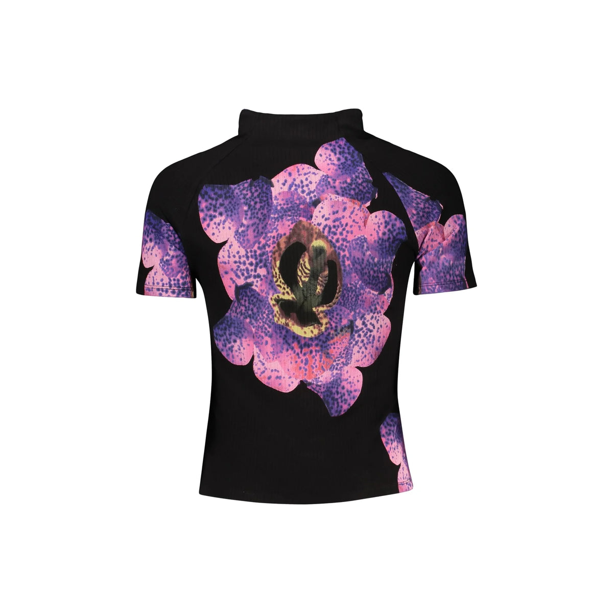 DESIGUAL T-SHIRT MANICHE CORTE DONNA NERO