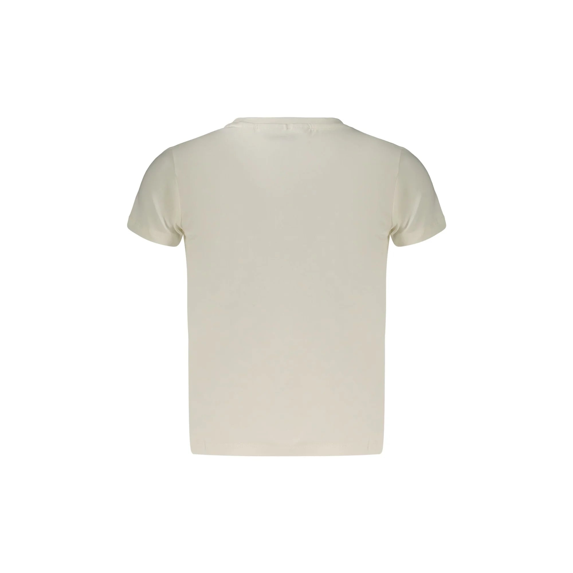 GUESS JEANS T-SHIRT MANICHE CORTE BAMBINA BIANCO