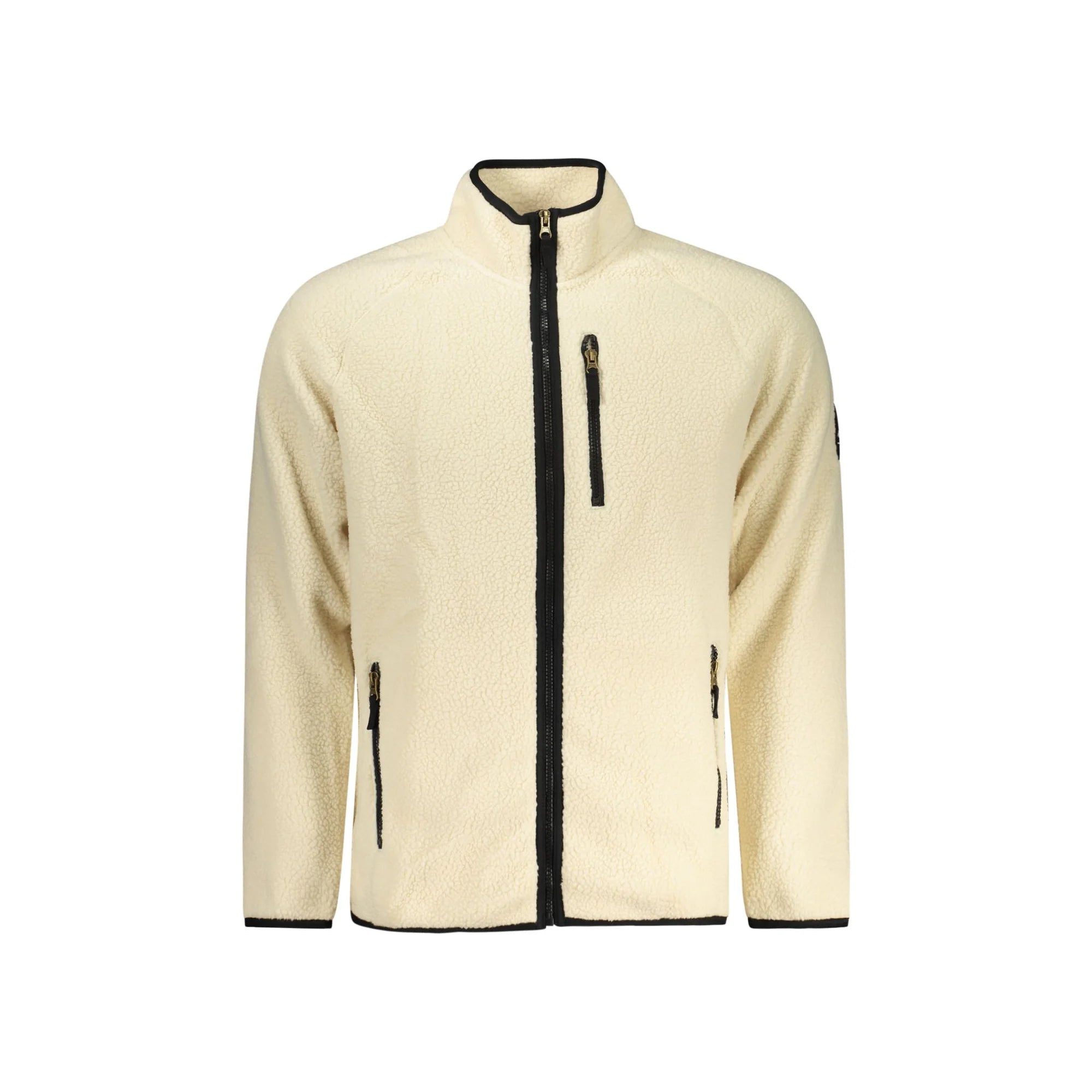 U.S. GRAND FELPA CON ZIP UOMO BIANCO