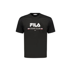 Fila T-Shirt Maniche Corte Uomo Nera Stampa Logo