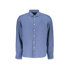 North Sails Camisa de Manga Larga Hombre Azul Bordado