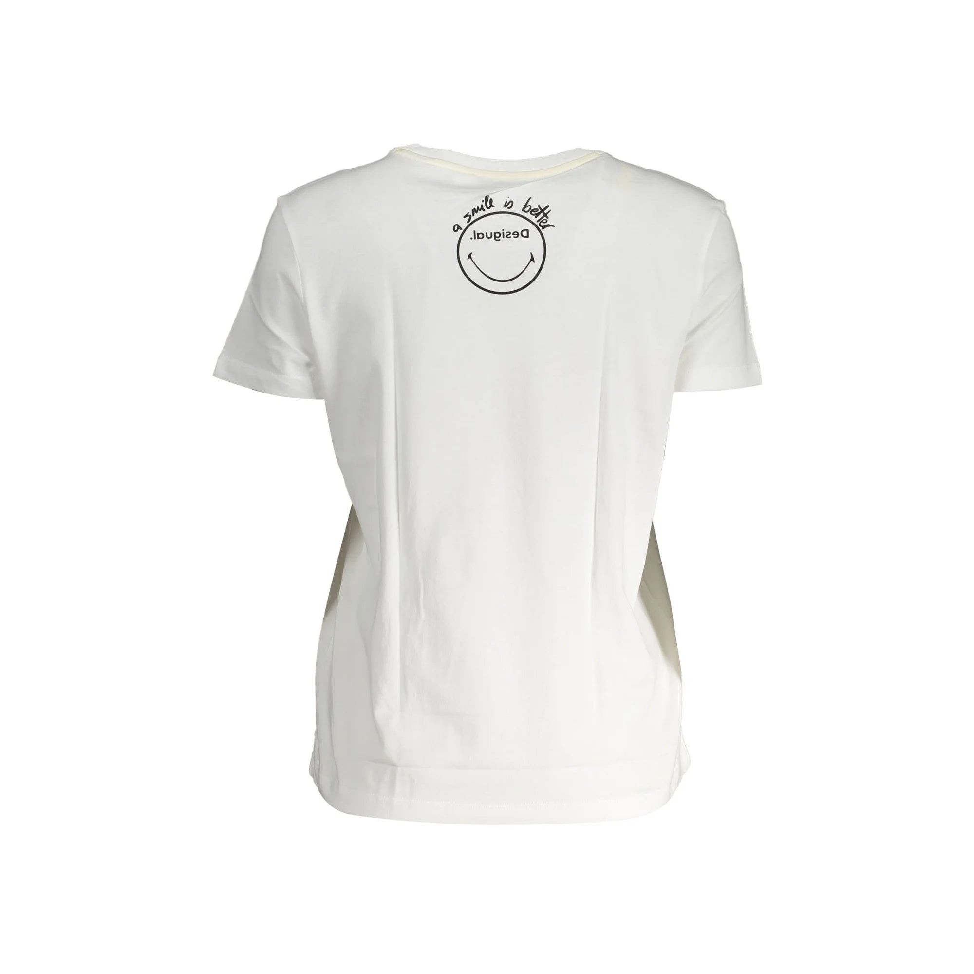 Desigual T-Shirt Maniche Corte Donna Bianca Stampa bianco - vista 2