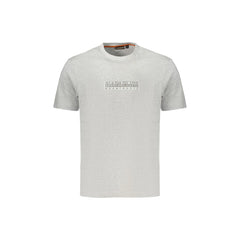 Napapijri T-Shirt Maniche Corte Uomo Grigia Stampa Logo