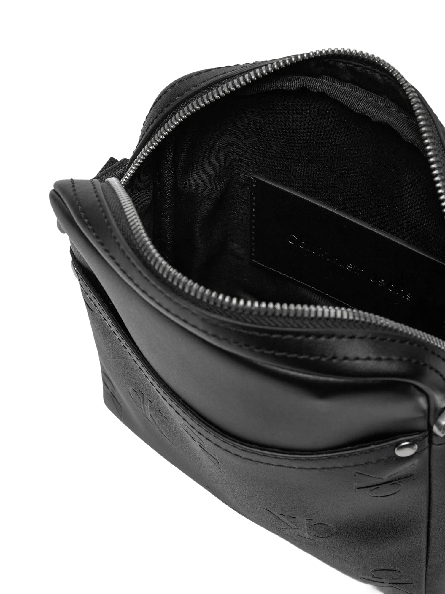 Borsello Uomo Calvin Klein AOP Reporter Nero con Tracolla Regolabile