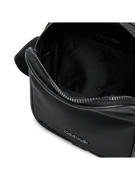 CALVIN KLEIN Borsello Uomo Nero con Tracolla e Portamonete Removibile