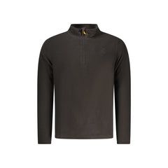 U.S. Grand Felpa Uomo Nera con Mezza Zip Pile Ricamo Logo