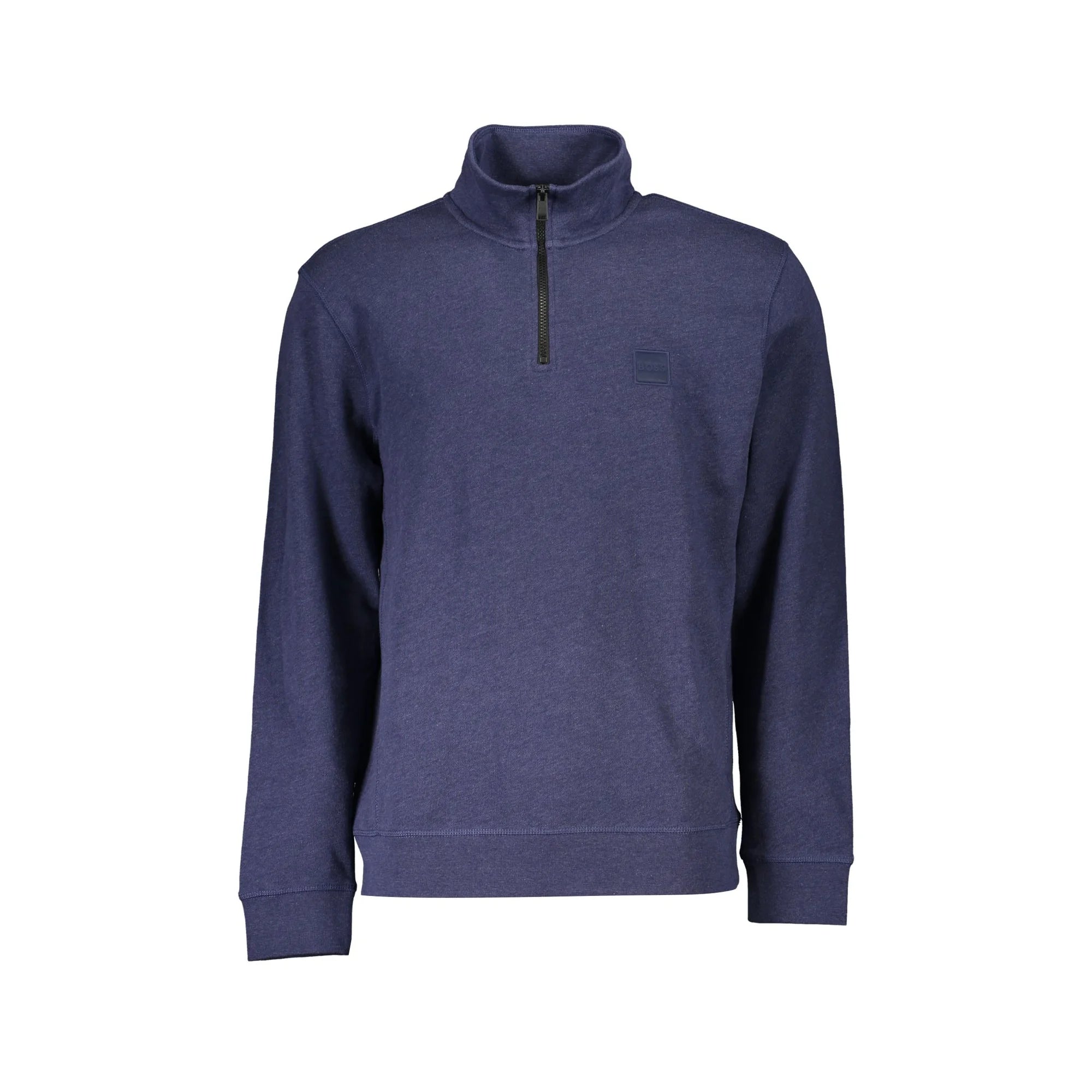 Boss Felpa Maniche Lunghe Uomo Blu Mezzo Zip Logo Felpe - foto prodotto