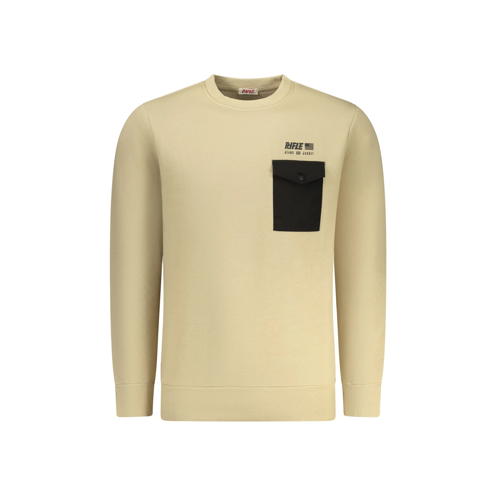 RIFLE FELPA SENZA ZIP UOMO BEIGE