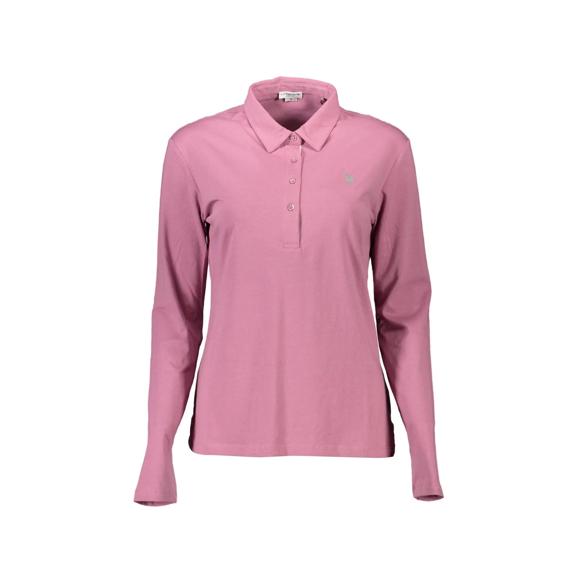 U.S. POLO POLO MANICHE LUNGHE DONNA ROSA