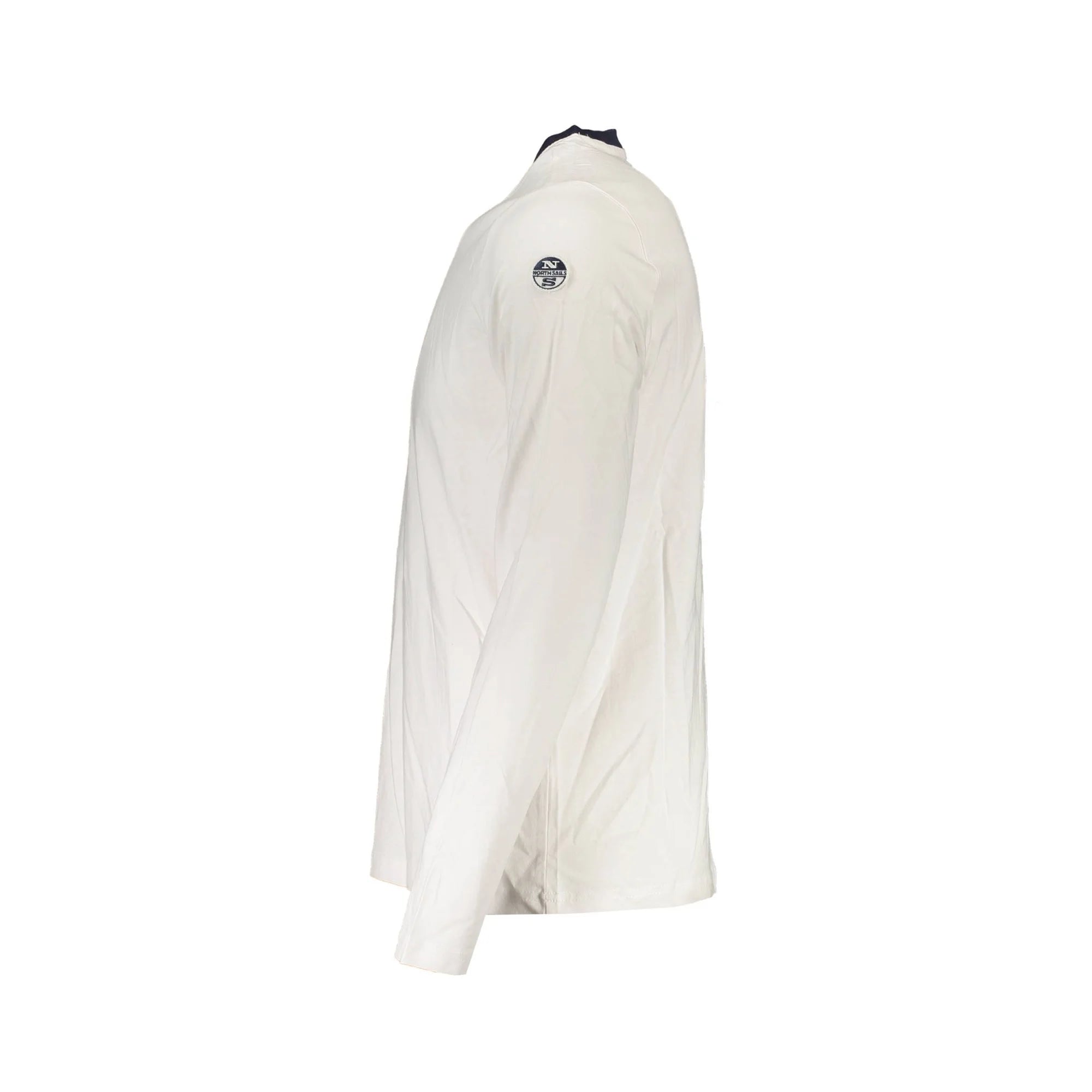 North Sails T-Shirt Maniche Lunghe Uomo Bianca Logo bianco - vista 3