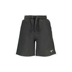 Accademia Militare Short Pantalons de Survêtement Court Homme Noir Imprimé en Relief