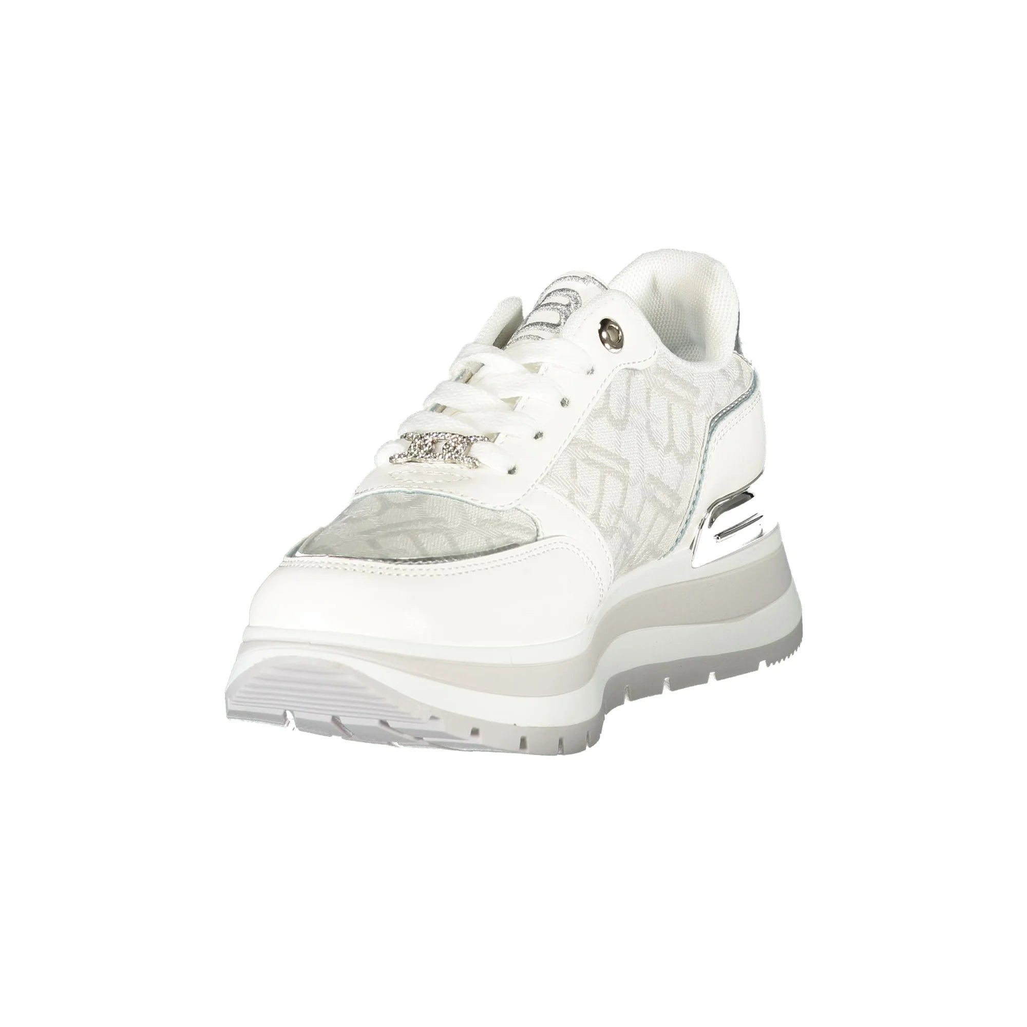 LAURA BIAGIOTTI Scarpe Sneakers Donna Bianche con Ricami e Logo bianco - vista 3