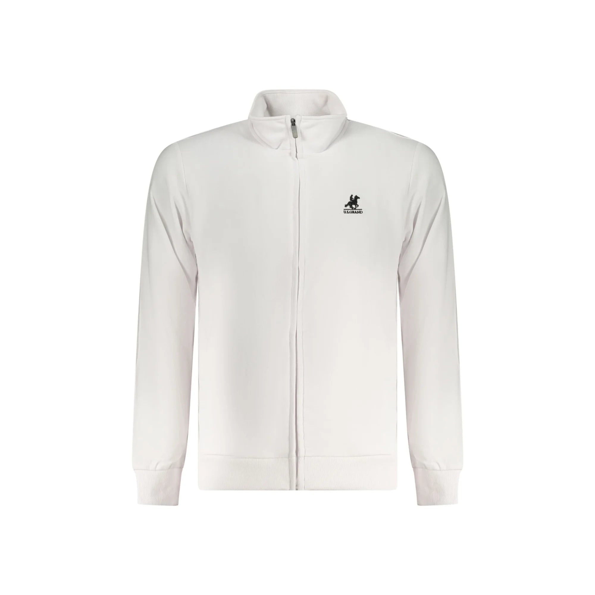 U.S. GRAND POLO FELPA CON ZIP UOMO BIANCO