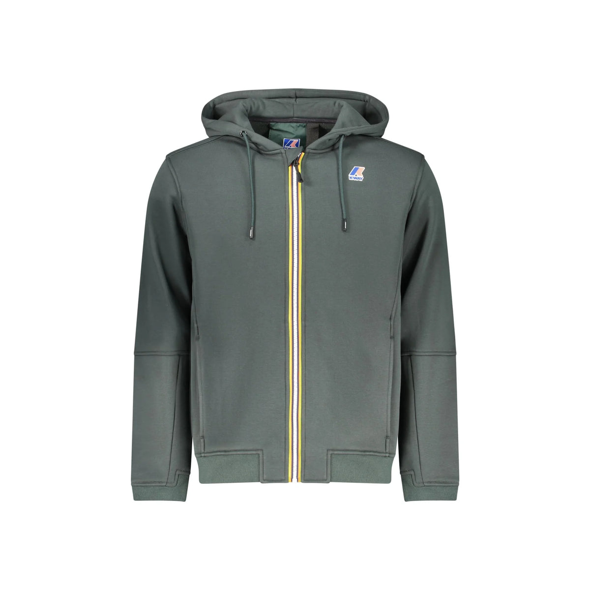 K-WAY FELPA CON ZIP UOMO VERDE