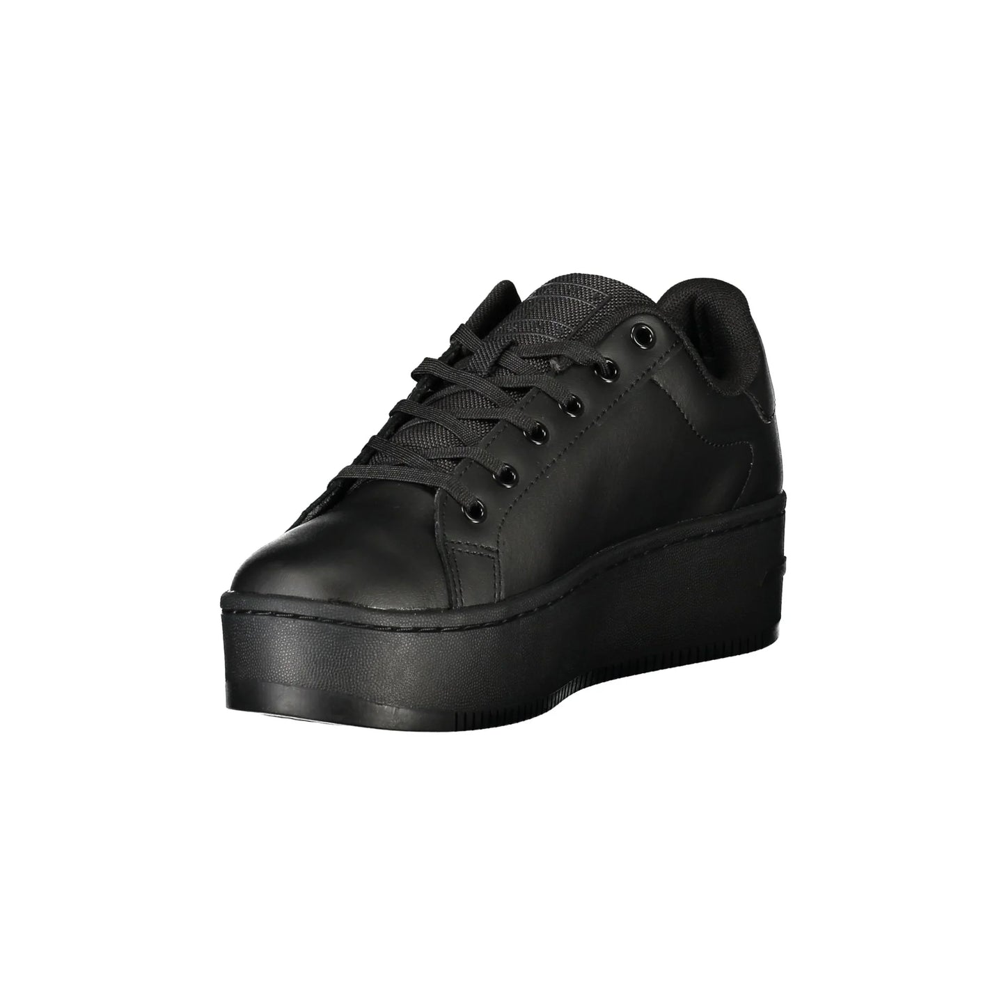 TOMMY HILFIGER Scarpe Sneakers Donna Nere con Zeppa 5 cm e Plantare Removibile nero - vista 3