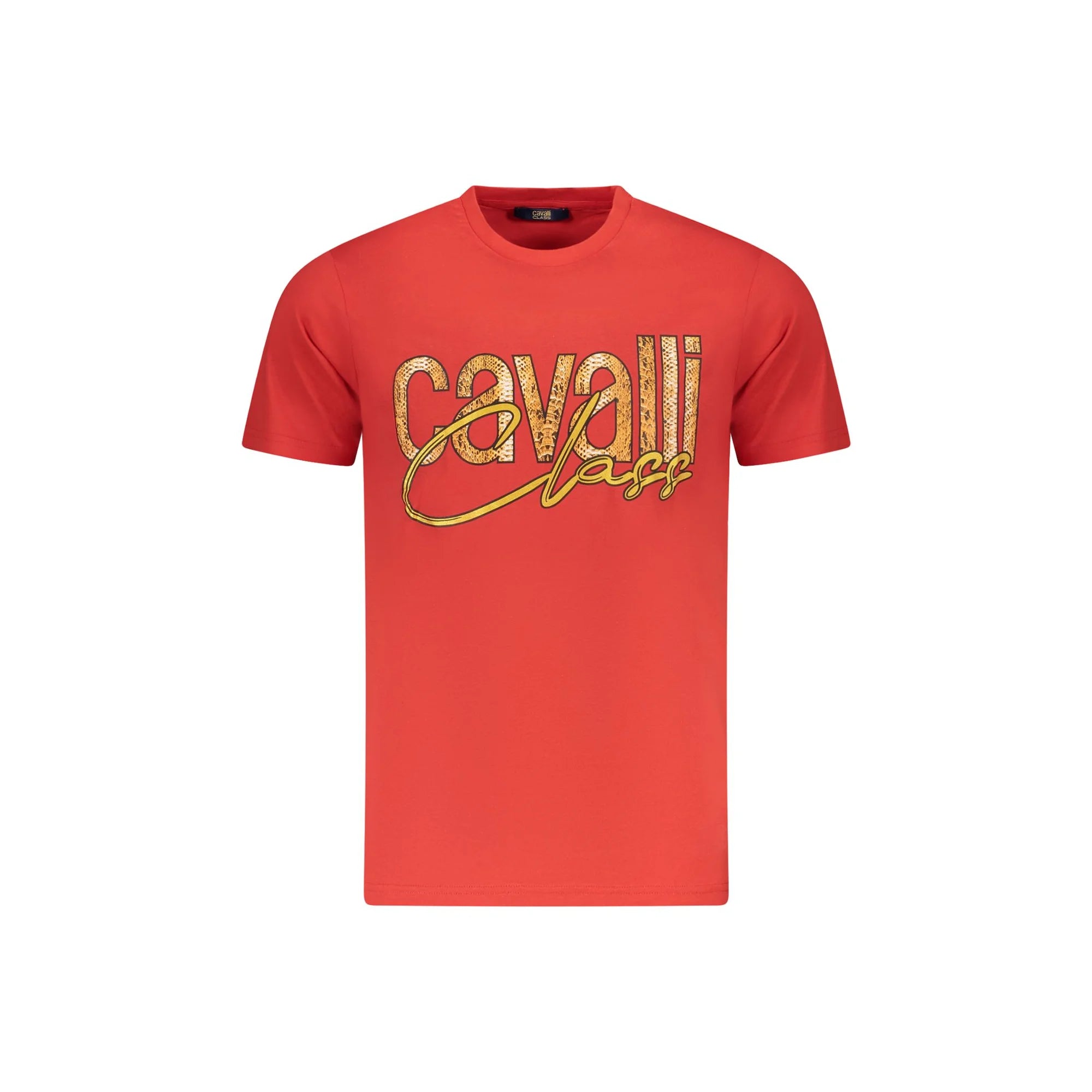 Cavalli Class T-Shirt Maniche Corte Uomo Rossa Stampa Rosso - foto prodotto