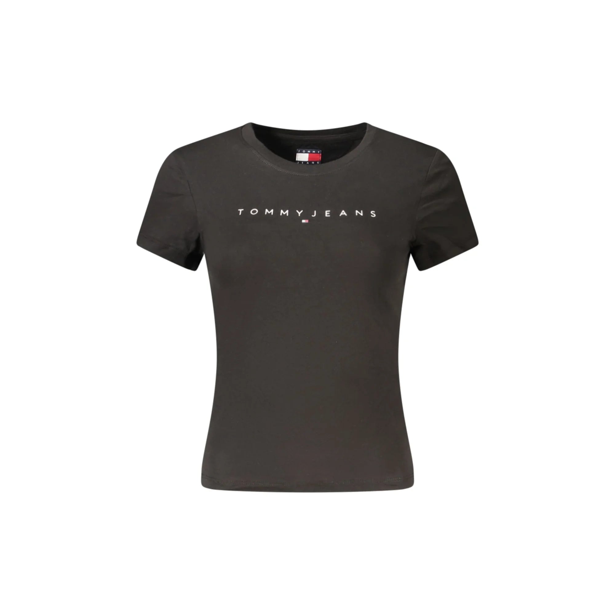 TOMMY HILFIGER T-SHIRT MANICHE CORTE DONNA NERO