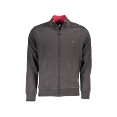 U.S. Grand Polo Felpa Maniche Lunghe Uomo Grigia Zip Ricamo