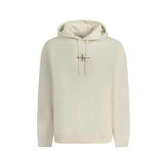 Calvin Klein Sweat Homme Blanc à Capuche Logo Brodé