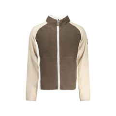 Norway 1963 bluza Męska Brązowa z Zamek Błyskawiczny Fleece Haftowane Logo