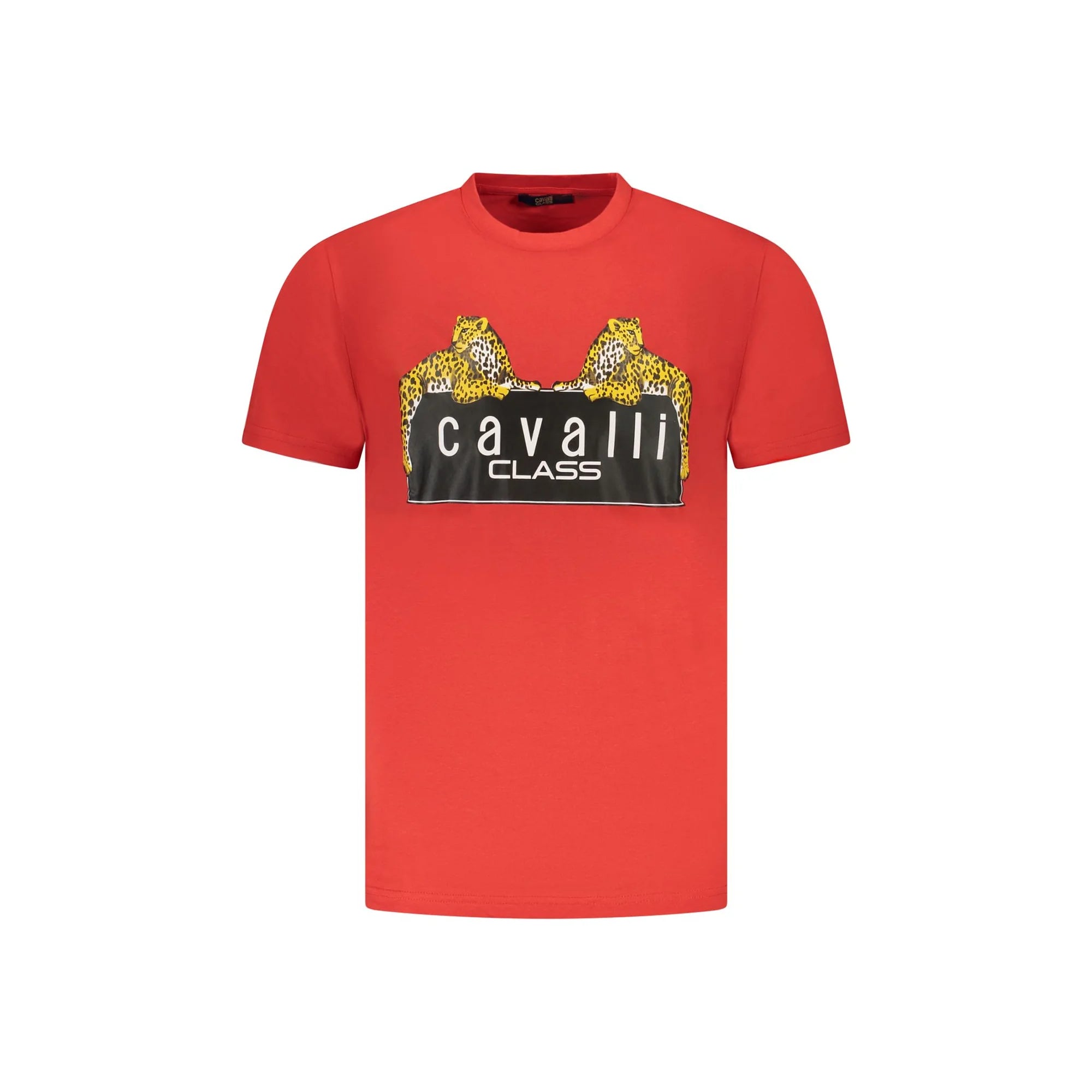 Cavalli Class T-Shirt Maniche Corte Uomo Rossa Stampa Rosso - foto prodotto