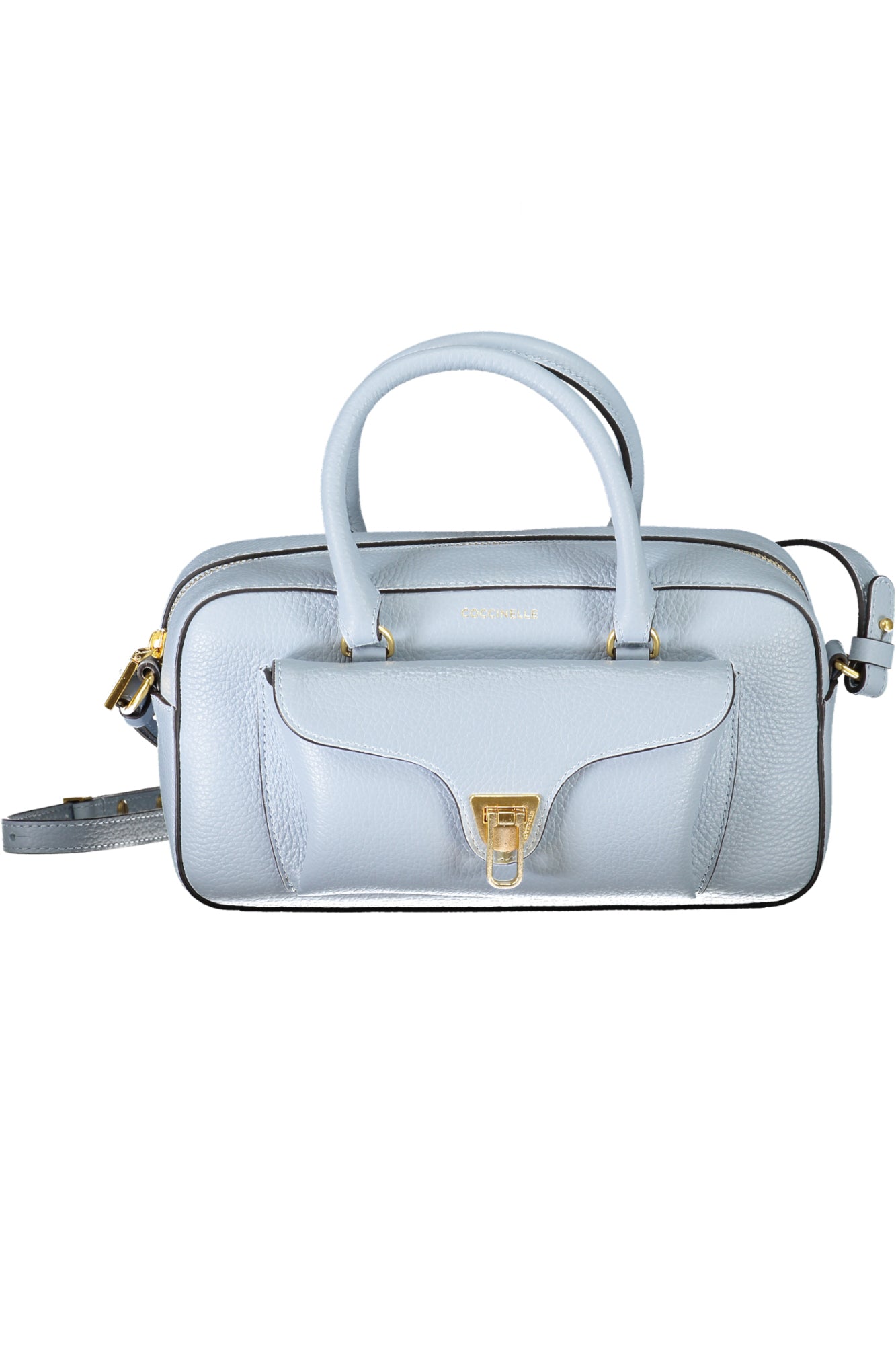 COCCINELLE Handtasche Damen mit Schulterriemen Blau, Aus Echtem Leder, Beat Soft Medium