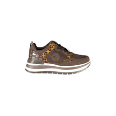 LAURA BIAGIOTTI Baskets Femme Marron avec Lacets et Plateforme 5 cm