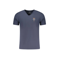 Aeronautica Militare T-Shirt Esternabile Uomo Blu Maniche Corte Scollo V Stampa Logo