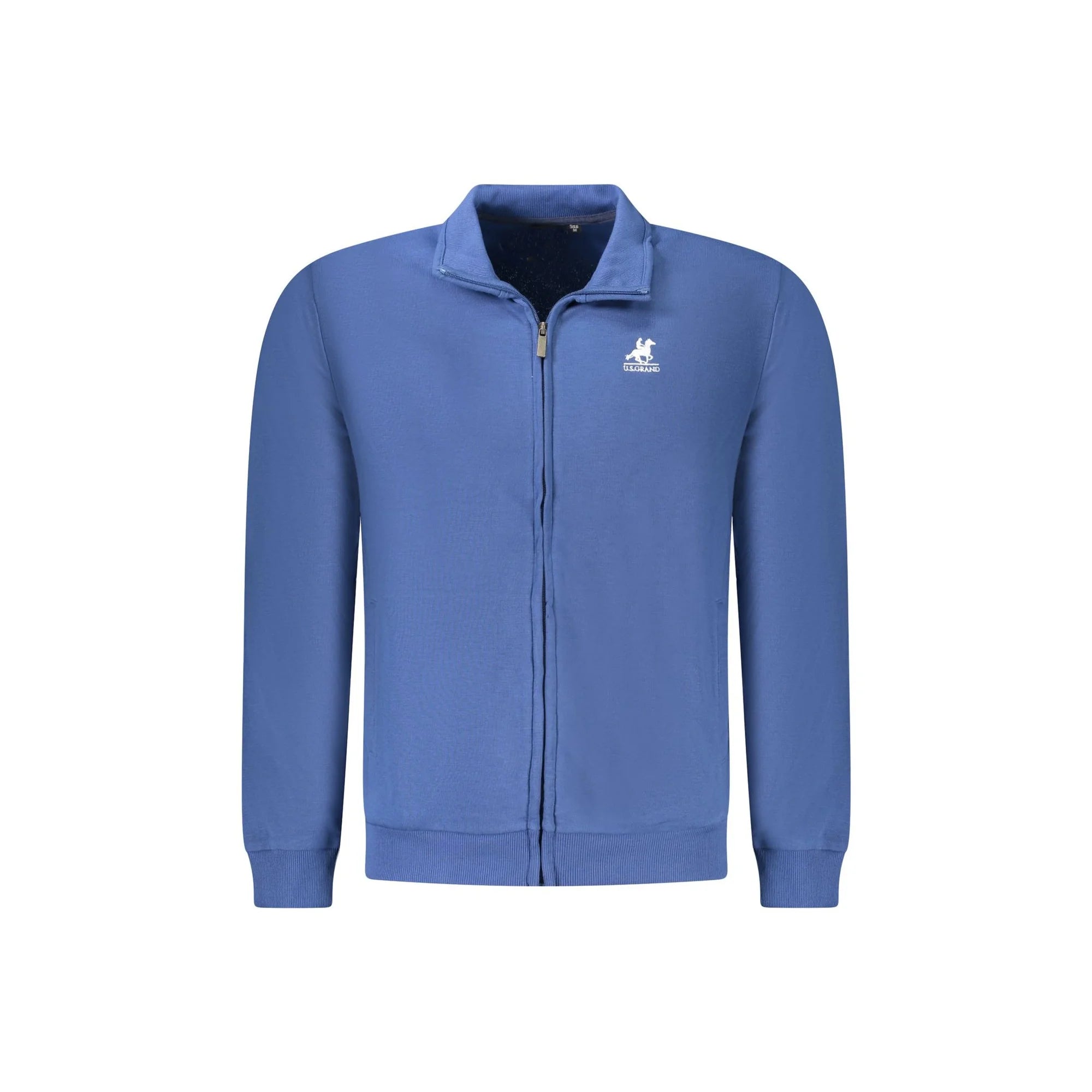 U.S. GRAND POLO FELPA CON ZIP UOMO BLU