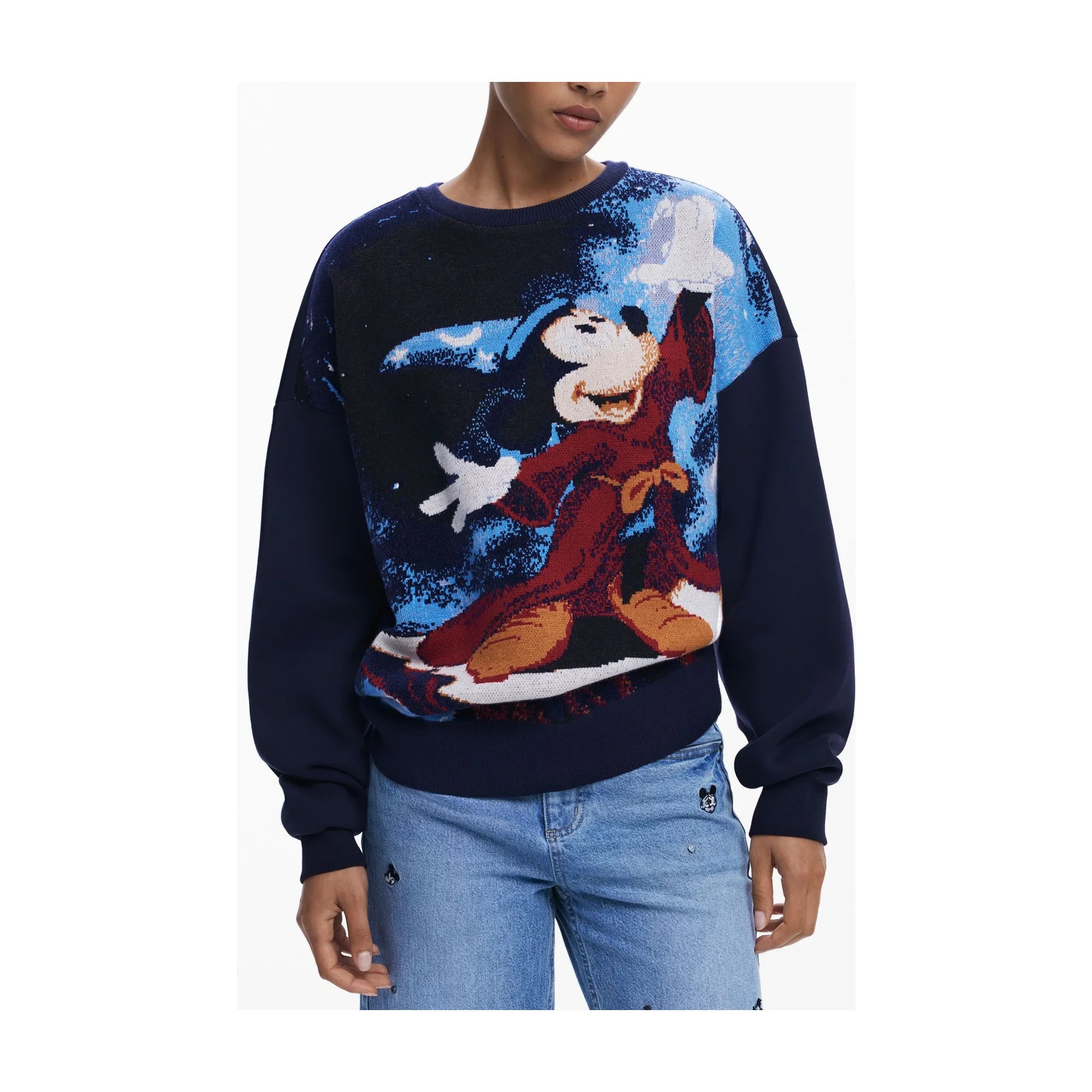 DESIGUAL FELPA SENZA ZIP DONNA BLU