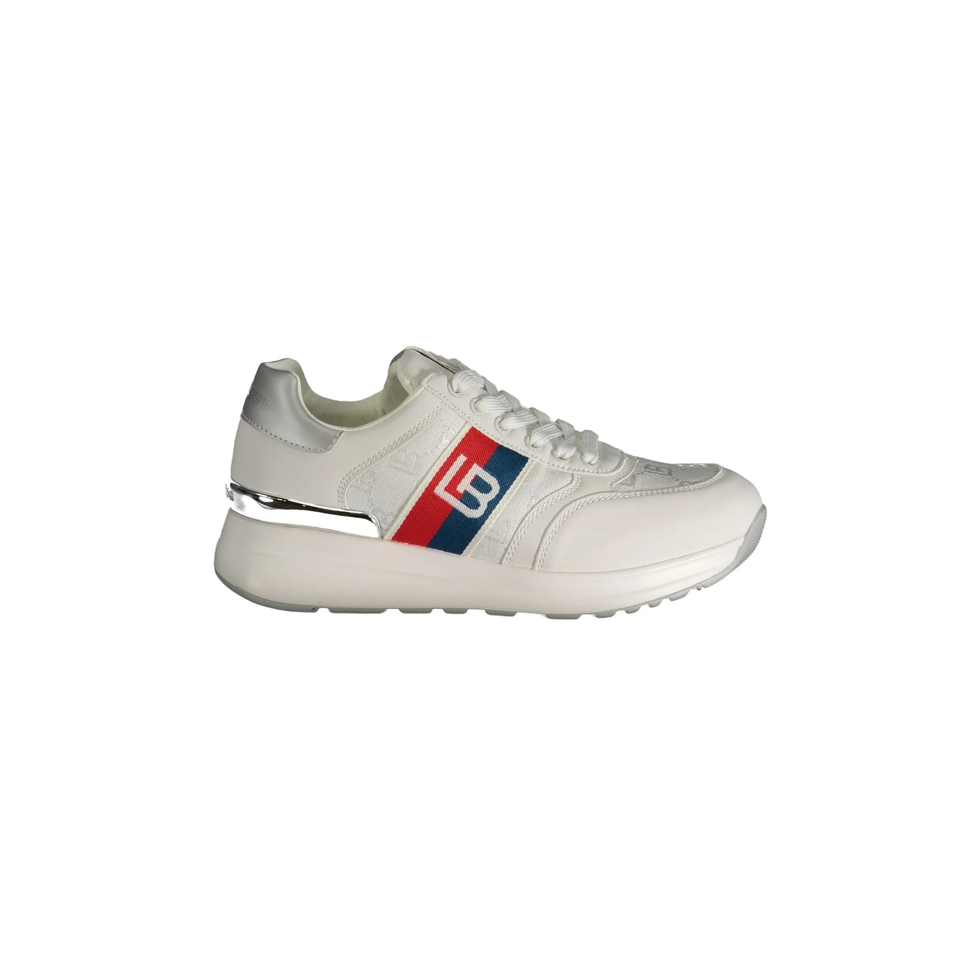 LAURA BIAGIOTTI Scarpe Sneakers Donna Bianche con Ricamo e Logo