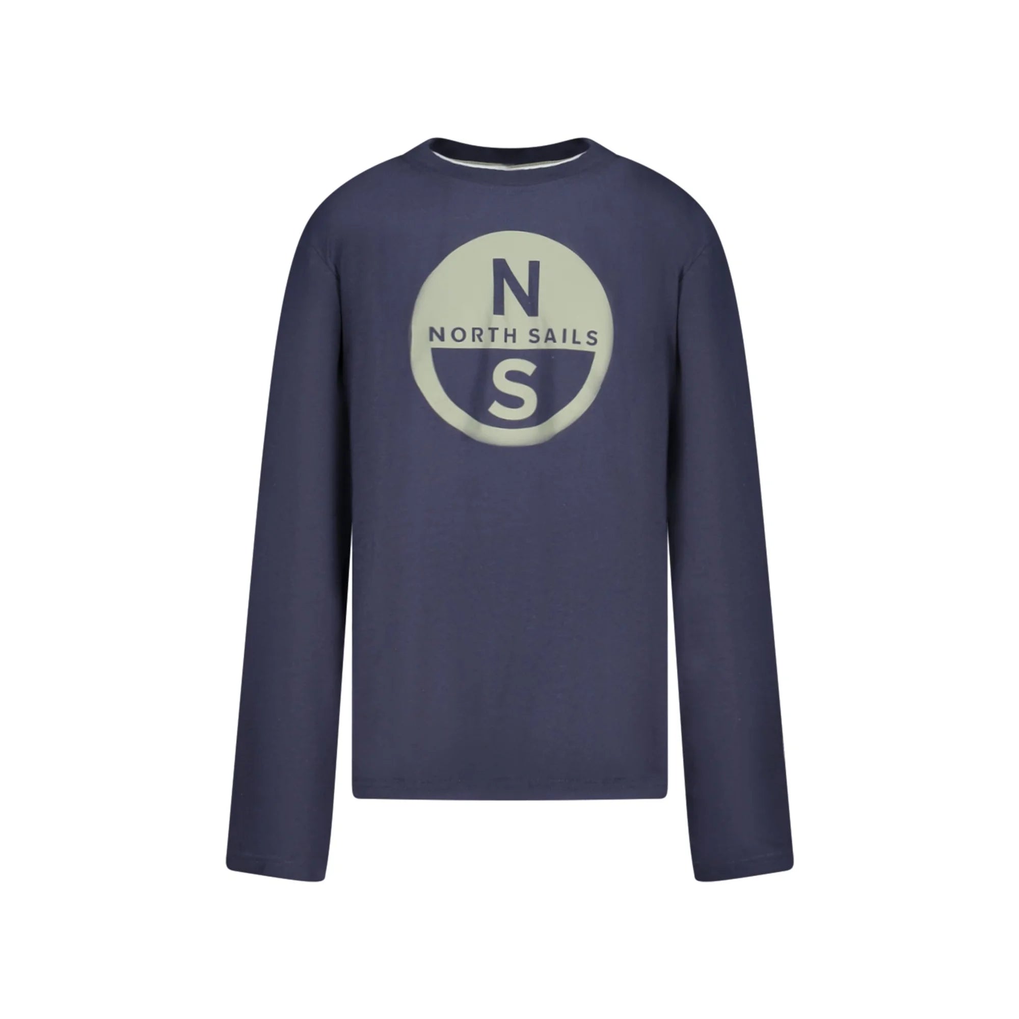 North Sails T-Shirt Maniche Lunghe Unisex Blu Stampa - foto prodotto