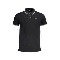 Norway 1963 Polo Manga Curta Homem Preta Logo