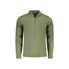 North Sails Maglia Uomo Verde Mezza Zip in Maglia Morbida