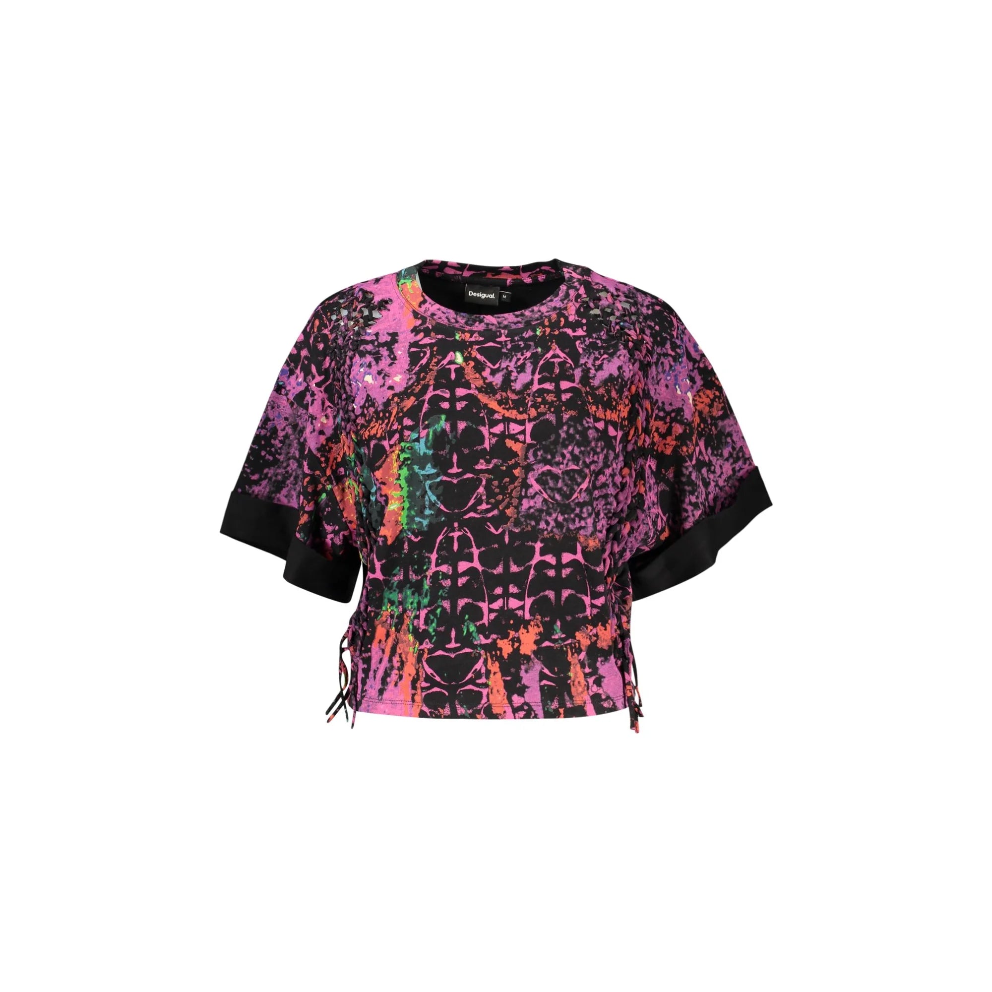 DESIGUAL T-SHIRT MANICHE CORTE DONNA VIOLA