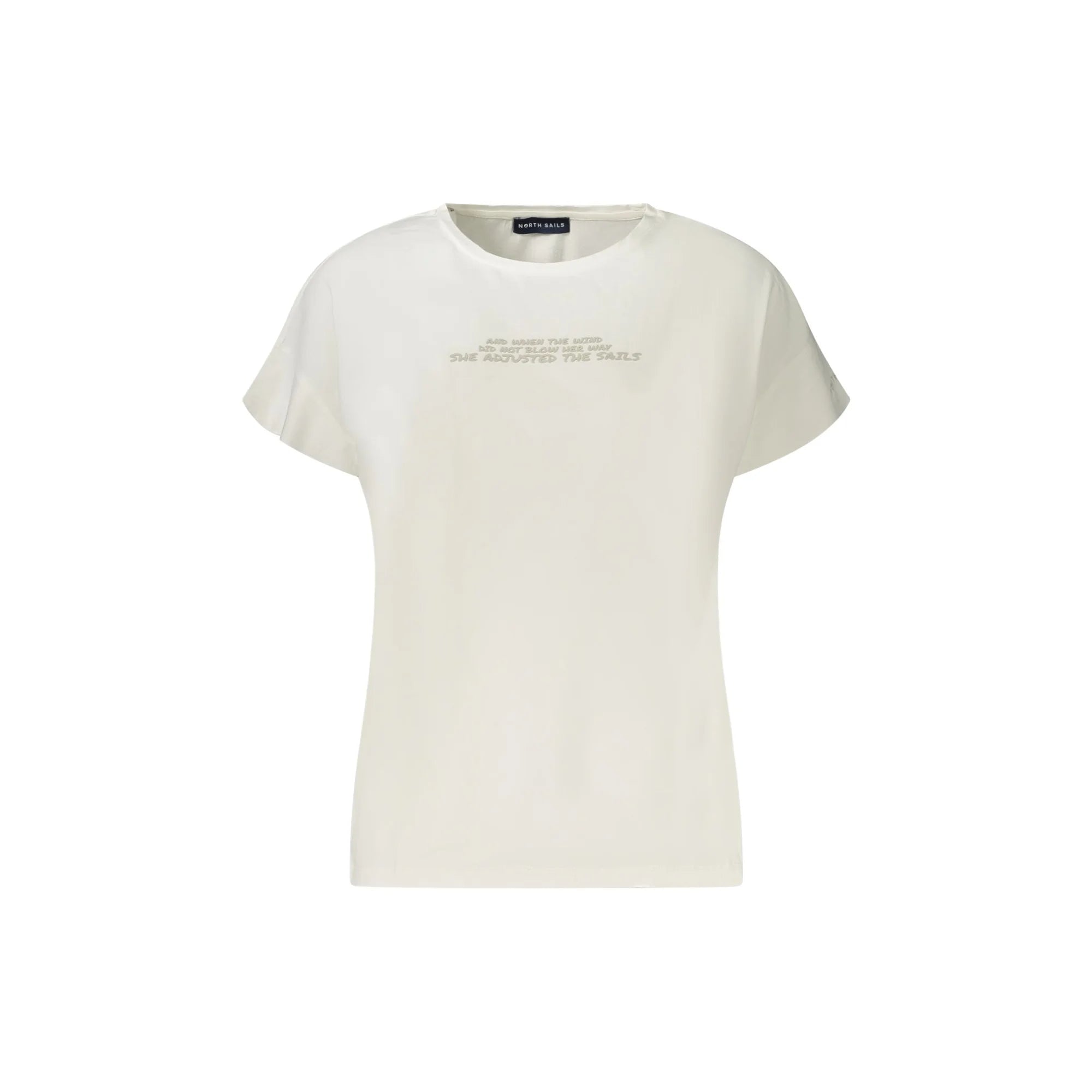 North Sails T-Shirt Maniche Corte Donna Bianca Stampa in Rilievo Bianco - foto prodotto