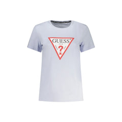 Guess Jeans T-Shirt Maniche Corte Donna Azzurra Stampa Logo